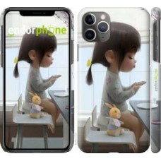 Чохол для iPhone 11 Pro Max Мила дівчинка з зайчиком 4039m-1723