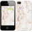 Чехол для iPhone 4s Белый мрамор 3847c-12