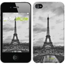Чохол для iPhone 4 Чорно-біла Ейфелева вежа 842c-15