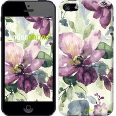 Чохол для iPhone 5s Квіти аквареллю 2237c-21