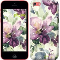 Чохол для iPhone 5c Квіти аквареллю 2237c-23