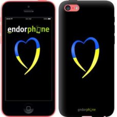 Чохол для iPhone 5c Жовто-блакитне серце 885c-23