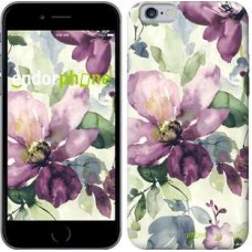 Чохол для iPhone 6 Квіти аквареллю 2237c-45