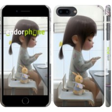 Чохол для iPhone 8 Plus Мила дівчинка з зайчиком 4039m-1032