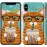 Чохол для iPhone XS Зеленоокий кіт в окулярах 4054m-1583