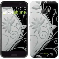 Чохол для HTC 10 Квіти на чорно-білому тлі 840m-464