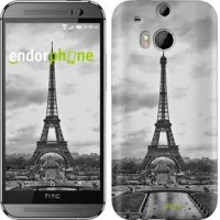 Чохол для HTC One M8 Чорно-біла Ейфелева вежа 842c-30