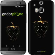 Чохол для HTC One M8 Чорна полуниця 3585c-30