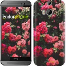 Чохол для HTC One M8 Кущ з трояндами 2729c-30