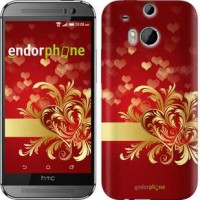 Чохол для HTC One M8 Ажурні серця 734c-30