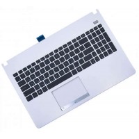 Клавіатура для ноутбука Asus X501 Black, White Top Case (0KNB0-6124RU00)