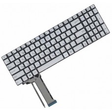 Клавіатура для ноутбука Asus N551, N751 RU Silver, Without Frame, Backlight (0KNB0-662BRU00)