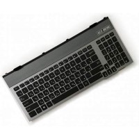 Клавіатура для ноутбука Asus G55 Series RU, Black, Gray Frame, Backlight (0KNB0-B411RU00)