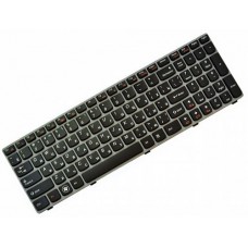 Клавіатура для ноутбука Lenovo IdeaPad G570, Z560, Z560a, Z565a RU, Grey Frame, Black (25-010783)