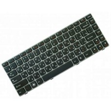 Клавиатура для ноутбука Lenovo IdeaPad Z450, Z460, Z460A, Z460G RU, Gray Frame, Black (25-010875)