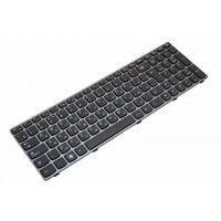 Клавіатура для ноутбука Lenovo IdeaPad B570, B575, B580, B590, V570, V575, V580, Z570, Z575 RU, Black, Gray Frame (25-200938)