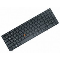 Клавіатура для ноутбука HP EliteBook 8560W RU, Black, Backlight, With point stick (703149-251)