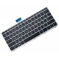 Клавіатура для ноутбука HP EliteBook 1030 G1 RU, Black, Silver Frame, Backlight (752962-001)