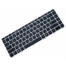 Клавіатура для ноутбука HP EliteBook 1040 G3 RU, Black, Silver Frame, Backlight (818252-001)