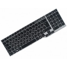 Клавіатура для ноутбука Fujitsu Lifebook E753, E754 RU, Black, Gray Frame, Backlight (CP629320-02)