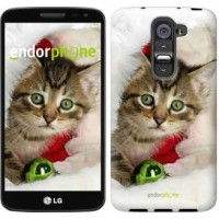 Чохол для LG G2 mini D618 Новорічний кошеня в шапці 494u-304