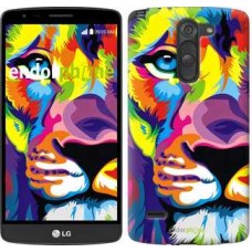 Чохол для LG G3 Stylus D690 Різнобарвний лев 2713m-89