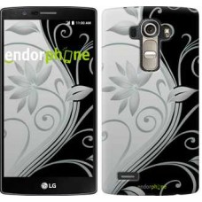 Чохол для LG G4 H815 Квіти на чорно-білому тлі 840u-118