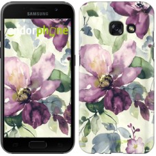 Чохол для Samsung Galaxy A3 (2017) Квіти аквареллю 2237m-443