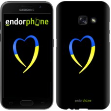 Чохол для Samsung Galaxy A3 (2017) Жовто-блакитне серце 885m-443