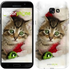 Чохол для Samsung Galaxy A7 (2017) Новорічний кошеня в шапці 494m-445