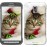 Чохол для Samsung Galaxy S5 Active G870 Новорічний кошеня в шапці 494u-364