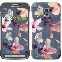Чохол для Samsung Galaxy S5 Active G870 Намальовані квіти 2714u-364