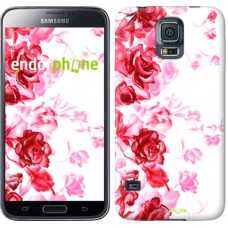 Чохол для Samsung Galaxy S5 Duos SM G900FD Намальовані троянди 724c-62