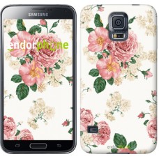 Чохол для Samsung Galaxy S5 Duos SM G900FD квіткові шпалери v1 2293c-62