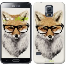 Чохол для Samsung Galaxy S5 Duos SM G900FD Лис в окулярах 2707c-62