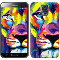 Чохол для Samsung Galaxy S5 Duos SM G900FD Різнобарвний лев 2713c-62