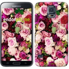 Чохол для Samsung Galaxy S5 Duos SM G900FD Троянди і півонії 2875c-62