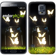 Чохол для Samsung Galaxy S5 Duos SM G900FD Сяючі метелики 2983c-62