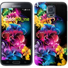 Чохол для Samsung Galaxy S5 G900H Абстрактні квіти 511c-24