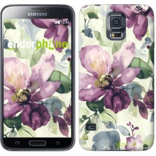 Чохол для Samsung Galaxy S5 G900H Квіти аквареллю 2237c-24