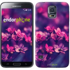 Чохол для Samsung Galaxy S5 G900H Пурпурові квіти 2719c-24