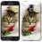 Чохол для Samsung Galaxy S5 mini G800H Новорічний кошеня в шапці 494m-44