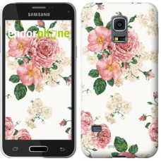 Чохол для Samsung Galaxy S5 mini G800H квіткові шпалери v1 2293m-44