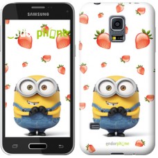 Чохол для Samsung Galaxy S5 mini G800H Міньйон з полуницею 3369m-44