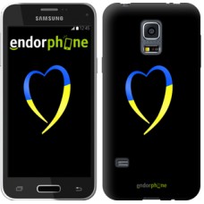 Чохол для Samsung Galaxy S5 mini G800H Жовто-блакитне серце 885m-44