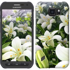 Чохол для Samsung Galaxy S6 active G890 Білі лілії 2686u-331