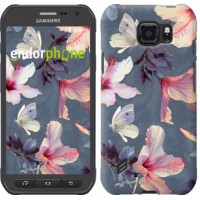 Чохол для Samsung Galaxy S6 active G890 Намальовані квіти 2714u-331
