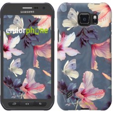 Чохол для Samsung Galaxy S6 active G890 Намальовані квіти 2714u-331
