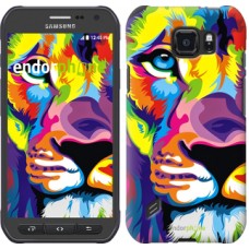 Чохол для Samsung Galaxy S6 active G890 Різнобарвний лев 2713u-331