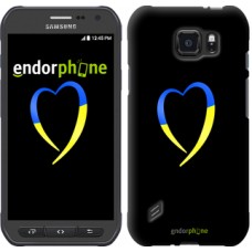 Чохол для Samsung Galaxy S6 active G890 Жовто-блакитне серце 885u-331